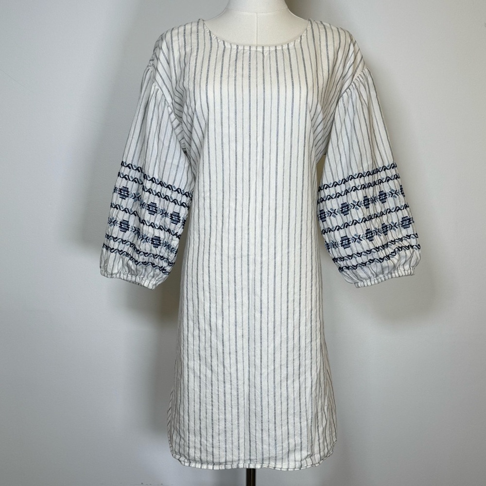 a.n.a. A New Approach Cotton Dress Embroidered Full Sleeve Women’s Size Large